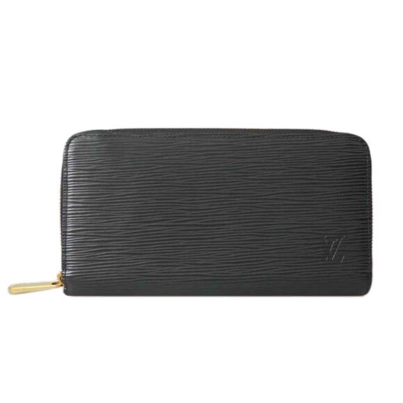 Louis Vuitton Zippy Wallet Black Leather